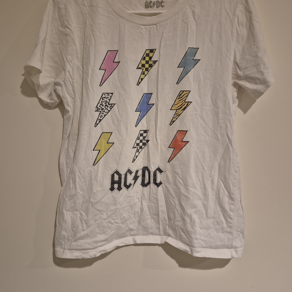 AC/DC Kids T-Shirt with Colorful Lightning Bolts